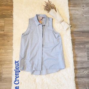3/$30 Cremieux chambray tank top NWT